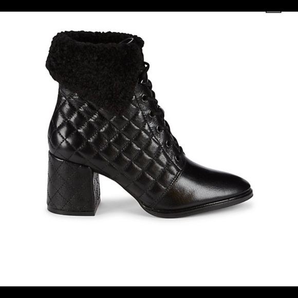 KARLLAGERFELD Cantyn Black Leather Booties Size 7 - Picture 3 of 13